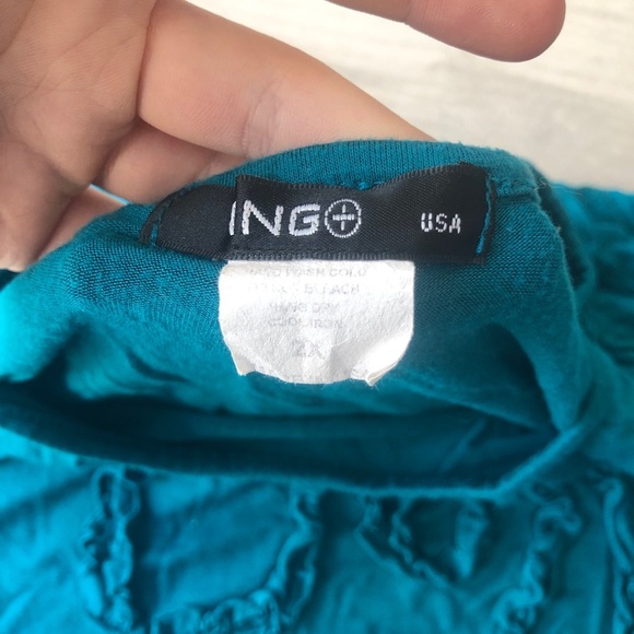 ING from Macy's 2x long sleeve blouse - Picture 6 of 6
